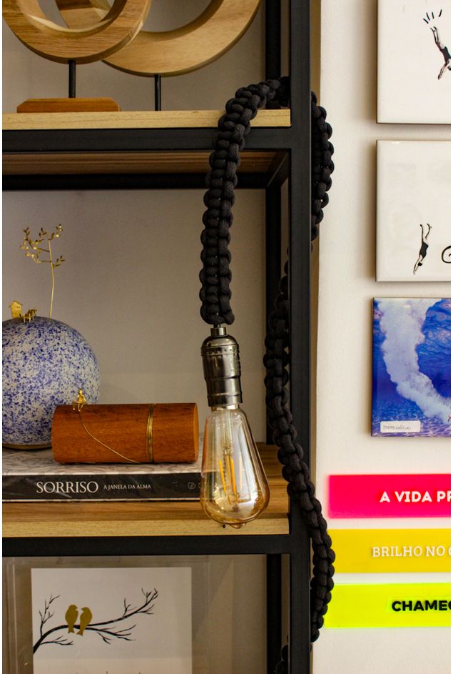 Luminaria Cordao de Luz Preto e Grafite -3- Luminaria Cordao de Luz Preto e Grafite -3-